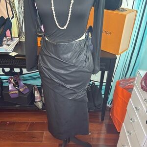 MSGM polyurethane skirt with tags